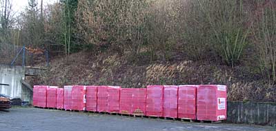 Die erste Ziegellieferung