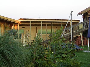 Das Dach ist fertig.