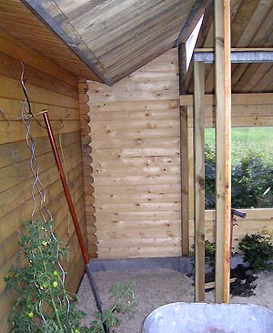 Die Ecke fr das Schutzhaus.