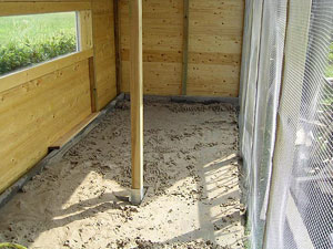 Der Boden wird eingeschlmmt.